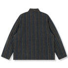 Back View - Reversible Striped Kimono Coat Full Design Japanese Outerwear