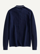 Back flat lay view of OROMEN Contrast Tipped Knitted Sweater