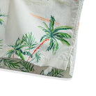 Back view of Elegant Aloha shirt with box pleat and side vent
