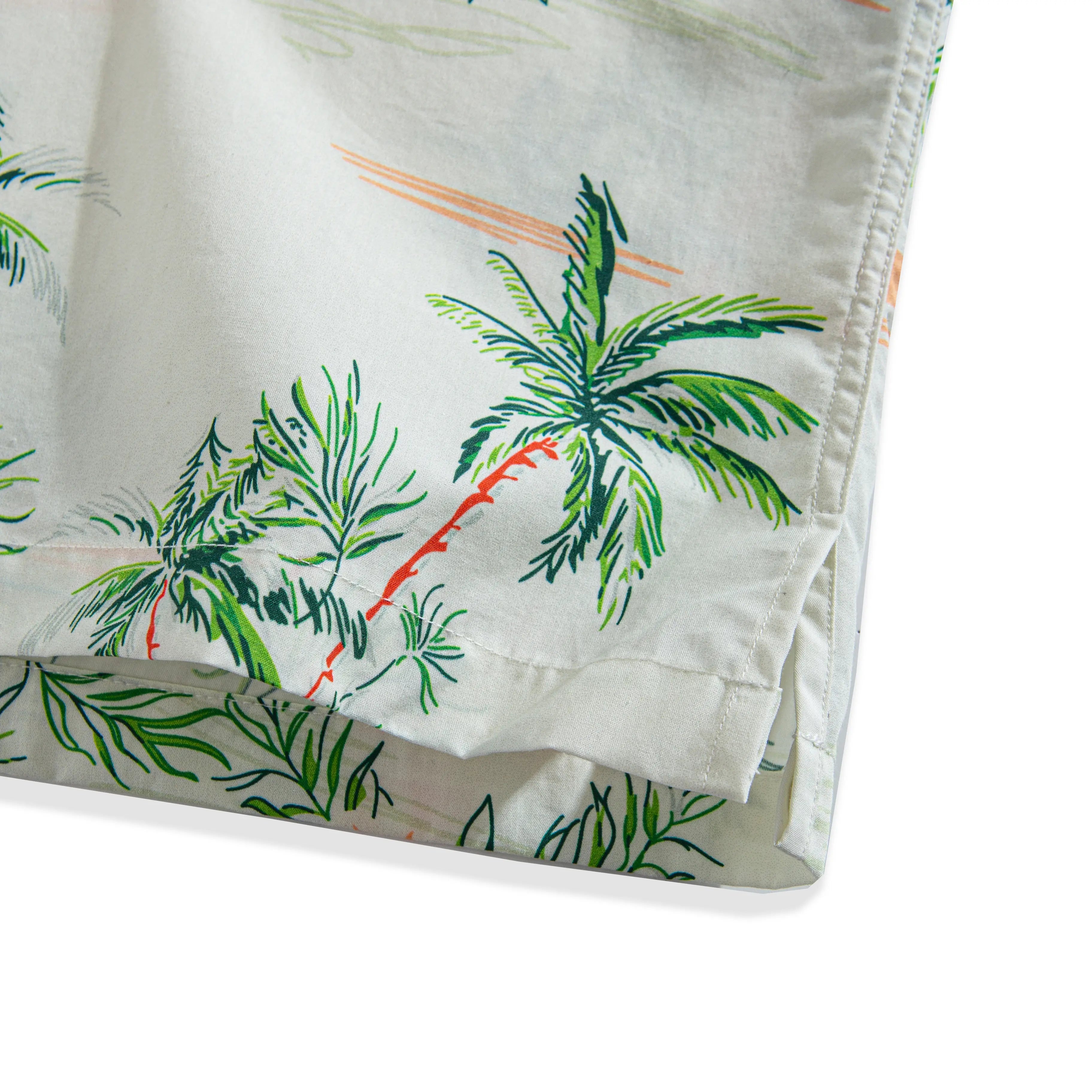 Back view of Elegant Aloha shirt with box pleat and side vent