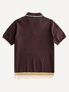 Back view of OROMEN Casa Mocha Knit Polo