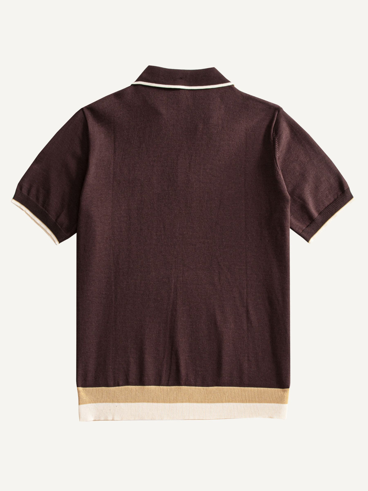 Back view of OROMEN Casa Mocha Knit Polo
