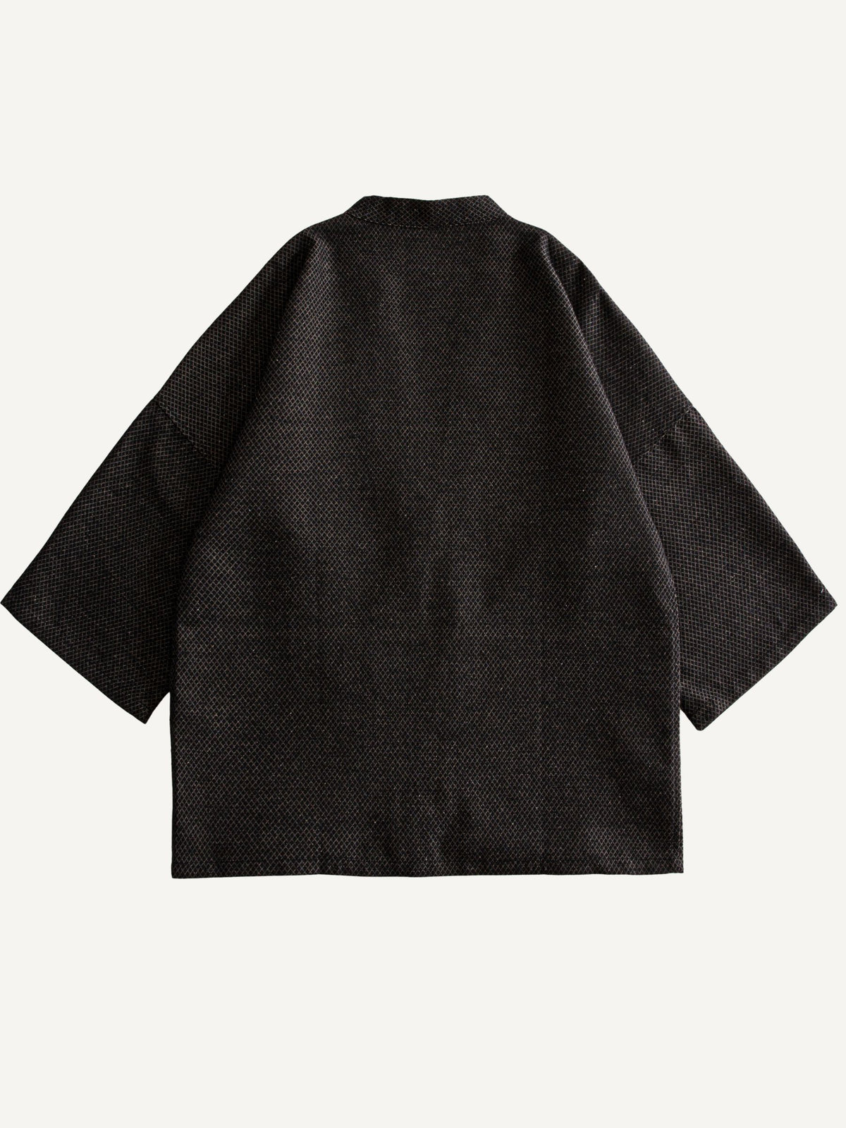 Back view of OROMEN Dragon Scale Woven Haori Kimono