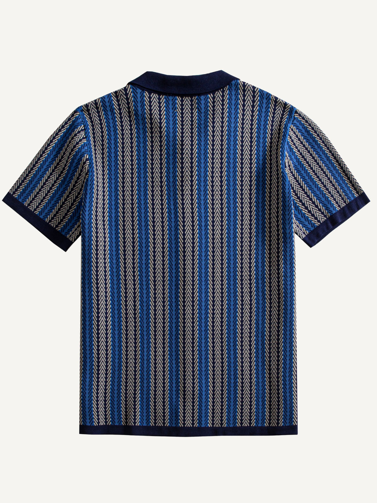 Back view of OROMEN Savile Herringbone Knit Shirt
