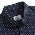 Button-Down Collar Detail — OROMEN Seersucker Shirt