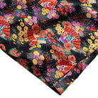 Button-down collar detail with Japanese aesthetic design