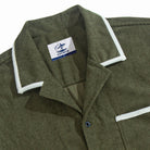  Camp Collar & Contrast Trim Detail – OROMEN Corduroy Shirt