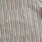 Chest Pocket Detail on OROMEN Men's Cotton Striped Corduroy Short Sleeve Shirt