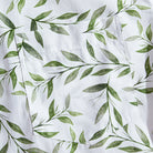 Chest pocket detail of OROMEN Willow Bough Hawaiian shirt – green willow branch print on white