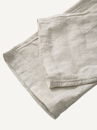 Clean hem and relaxed straight leg cuff detail of OROMEN Crosshatch Weave Relaxed Trousers