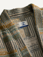 Close-up of the haori neckline and raised mosaic texture