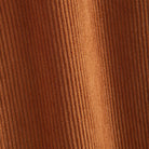 Close-up of rust polyester corduroy ribbed texture on OROMEN colorblock hooded shirt