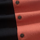 Colorblock Cotton Shirt Metal Button Detail – OROMEN