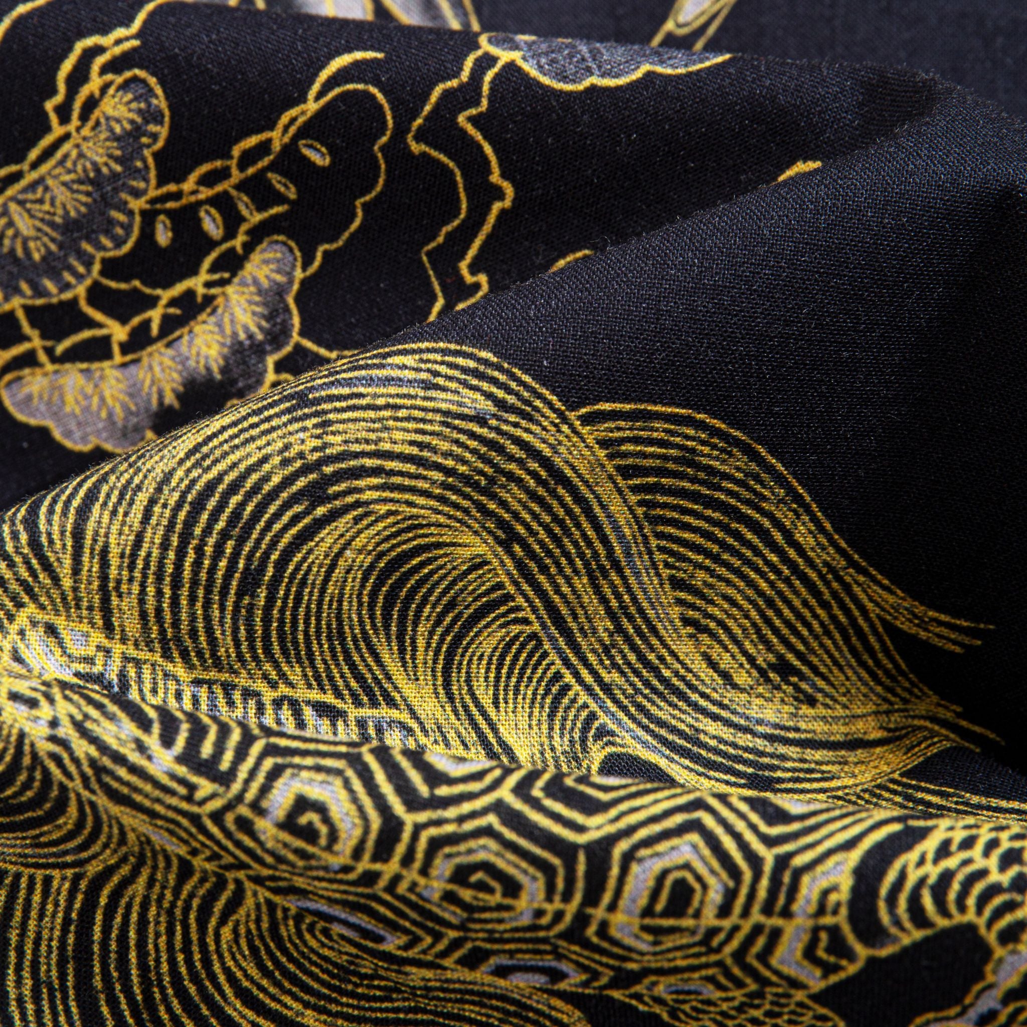 Crane Elegance Japanese Ukiyo-e Cotton Shirt | OROMEN