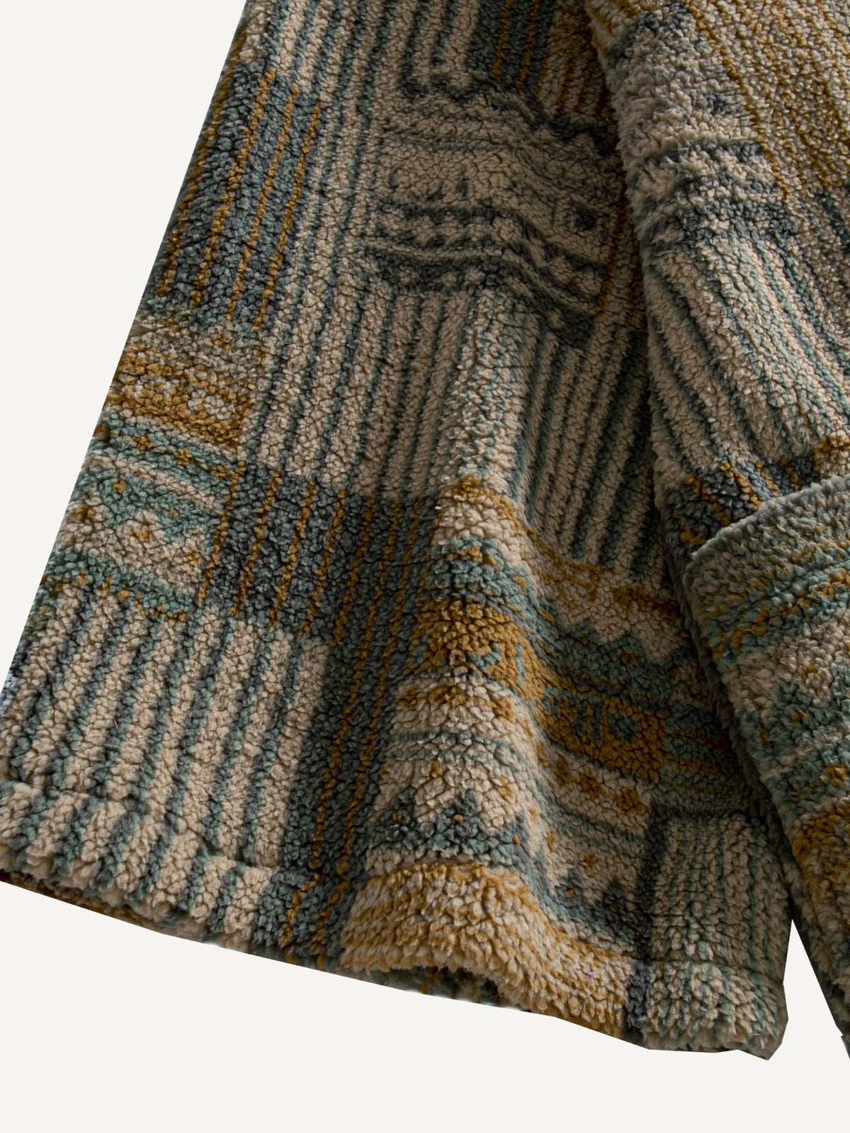 Cuff detail of OROMEN architectural mosaic haori kimono jacket sleeve