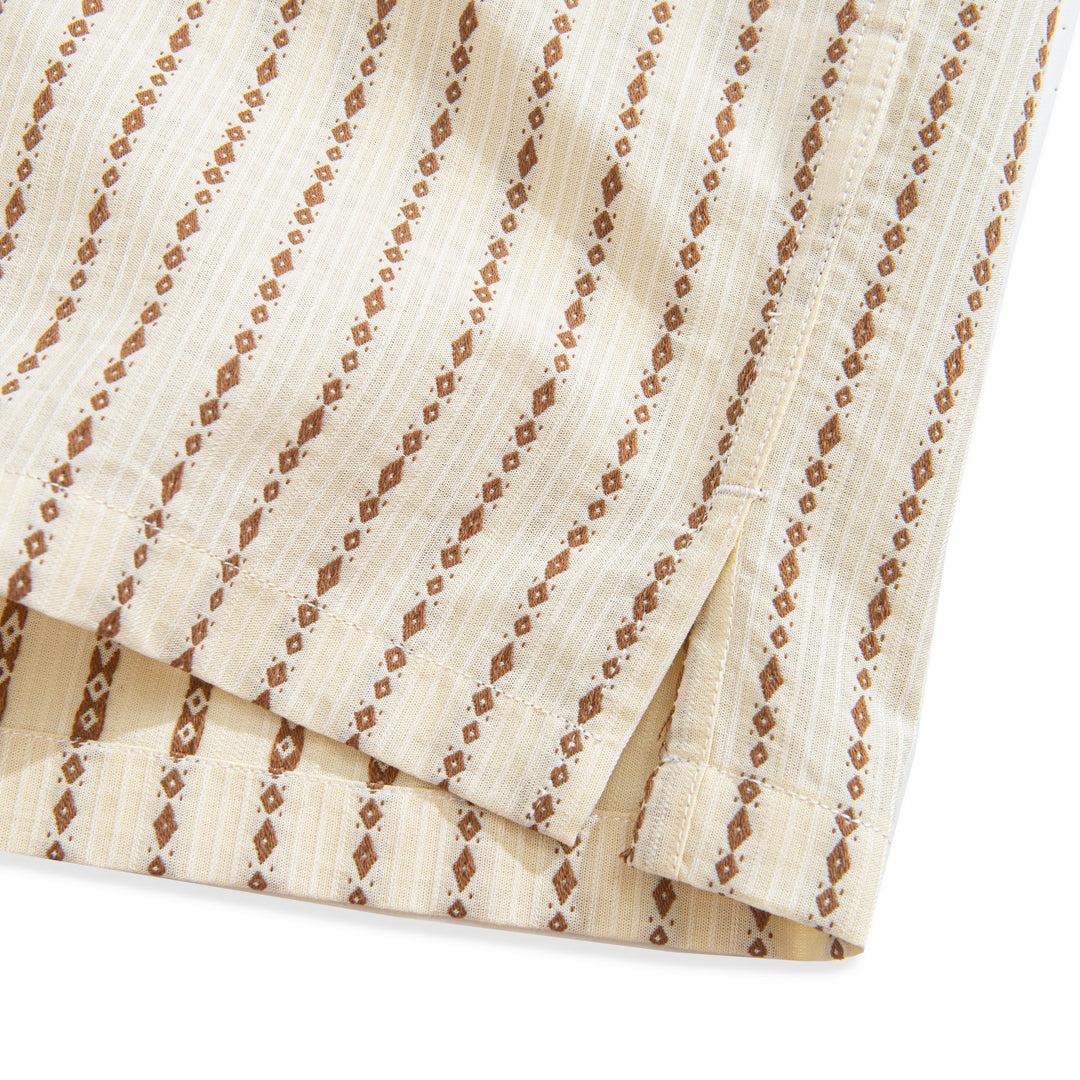 Embroidered Stripe Textured Shirt