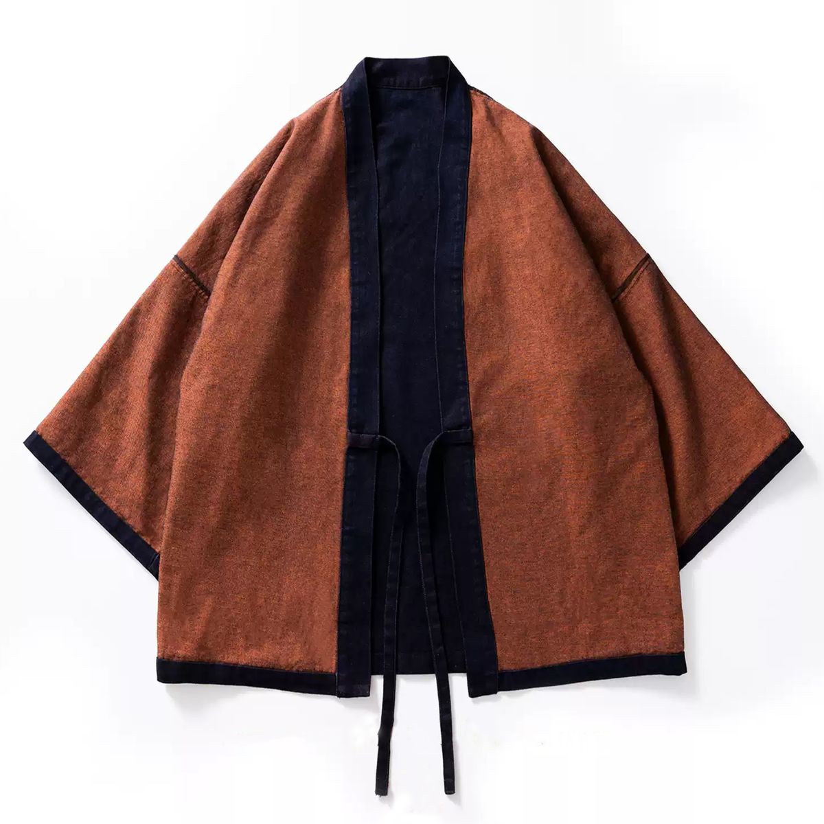 Double-dyed cotton fabric close-up - Japanese traditional dyeing technique haori jacket