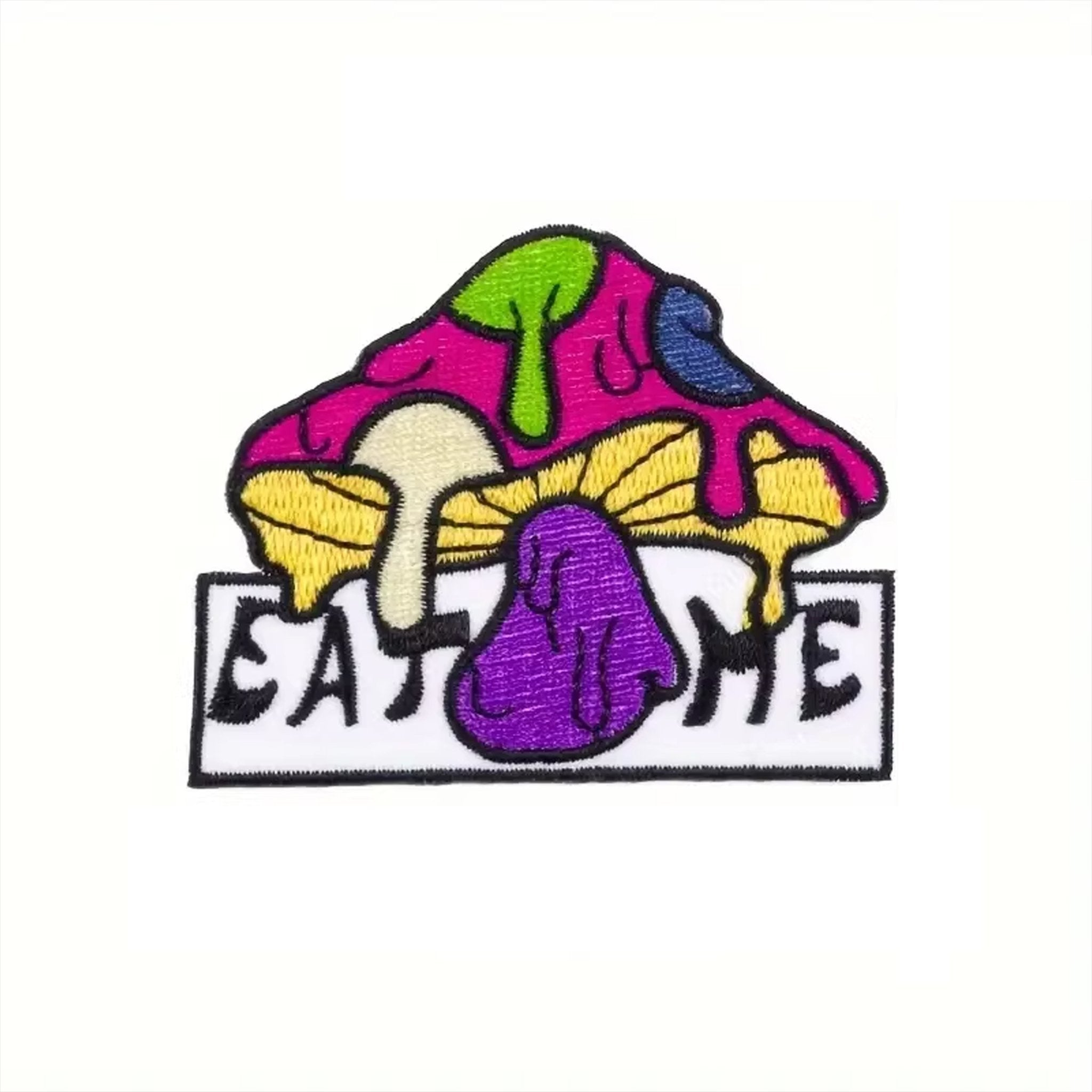 "EAT ME" Psychedelic Mushroom Hat Embroidery Stickers