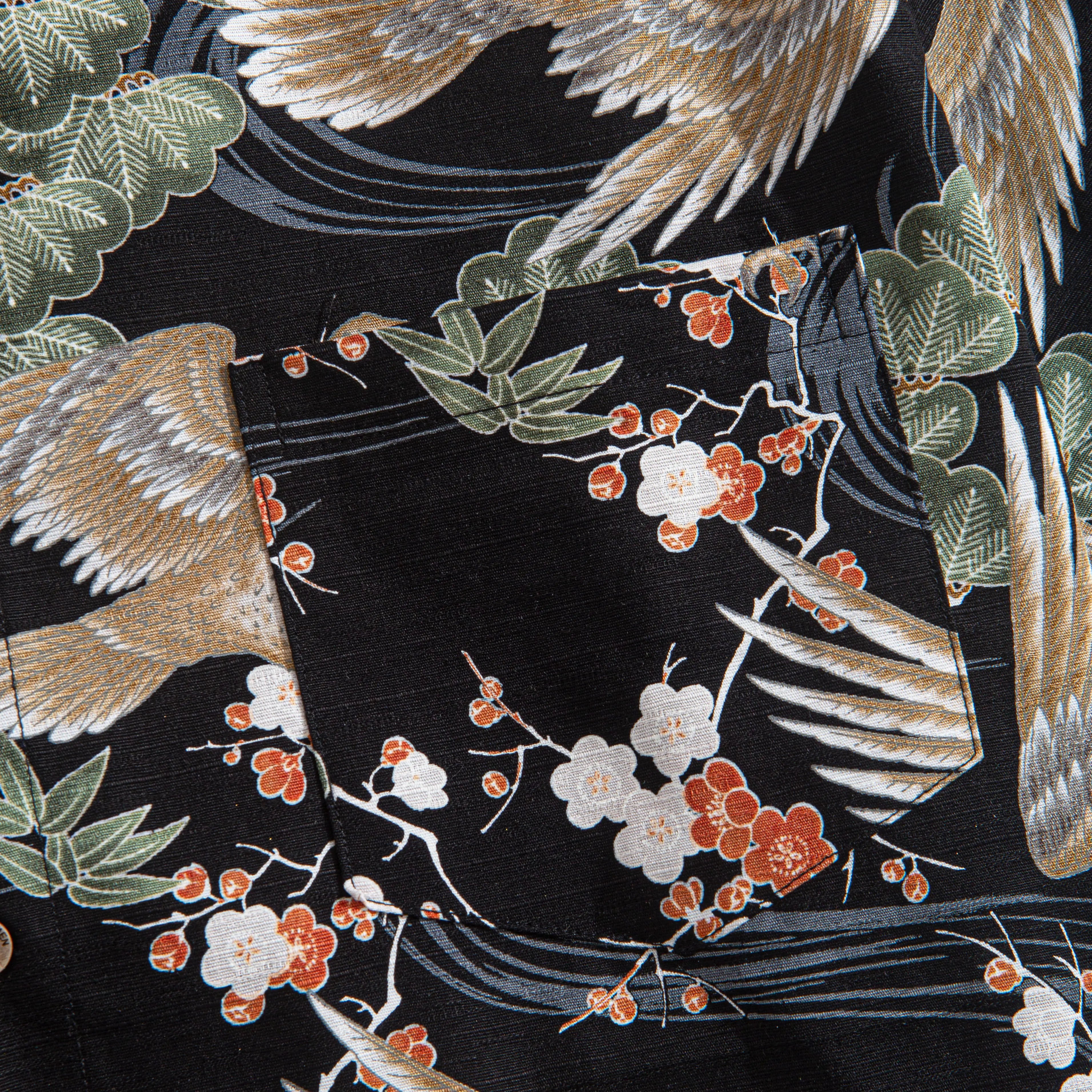 Eagle Spreads Wings Aloha Shirt – Chest Pocket Detail