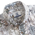 Elegance of Pagodas Aloha Shirt – Button-Down Collar Detail