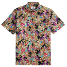 Elegant Peony Japanese Ukiyo-e cotton shirt with vibrant floral print - OROMEN