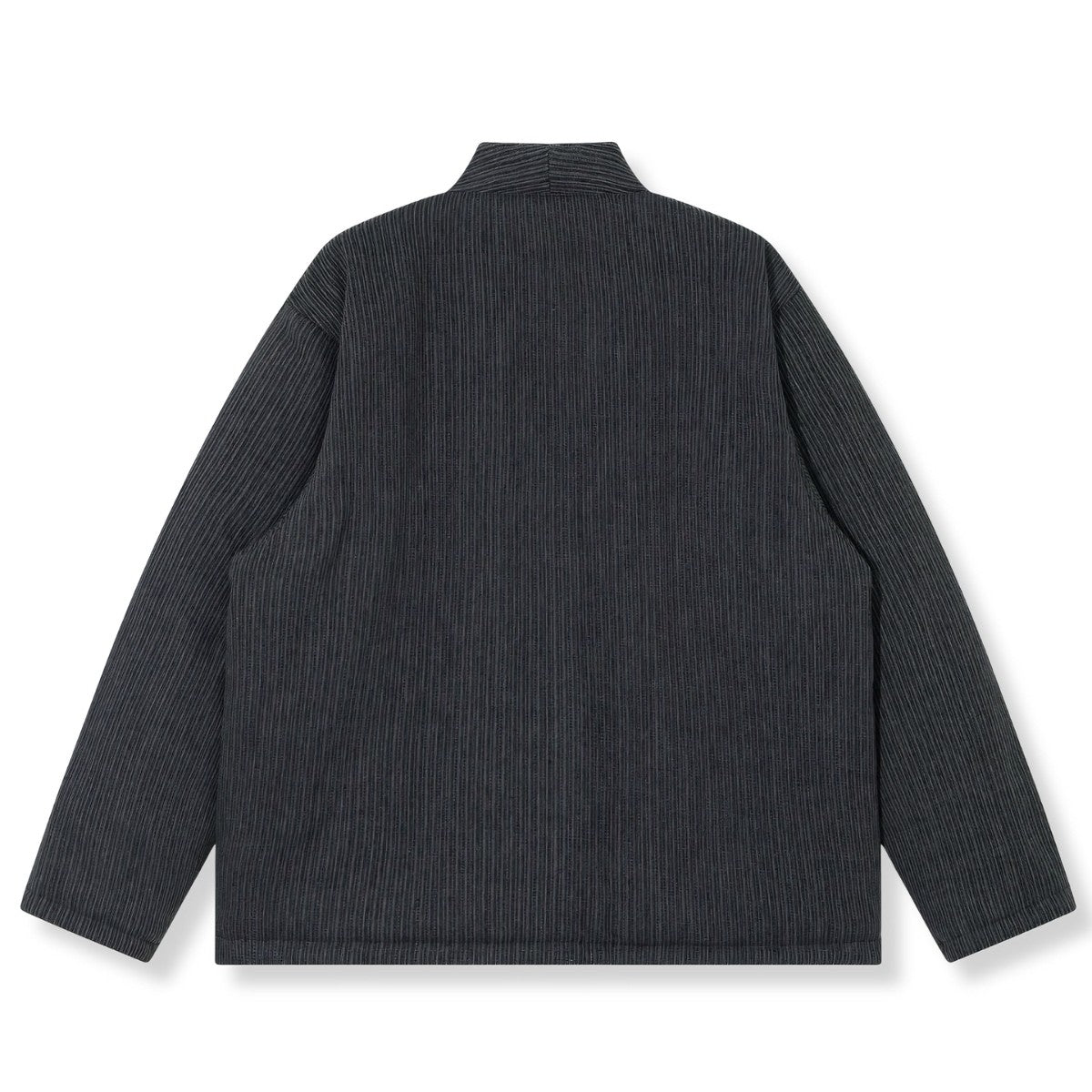 Flat Lay Display - Reversible Striped Kimono Coat Both Sides Pattern Detail