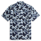 Folded Great Wave Hokusai Aloha shirt - wearable Japanese art masterpiece