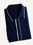 Folded view of OROMEN Contrast Tipped Knitted Sweater