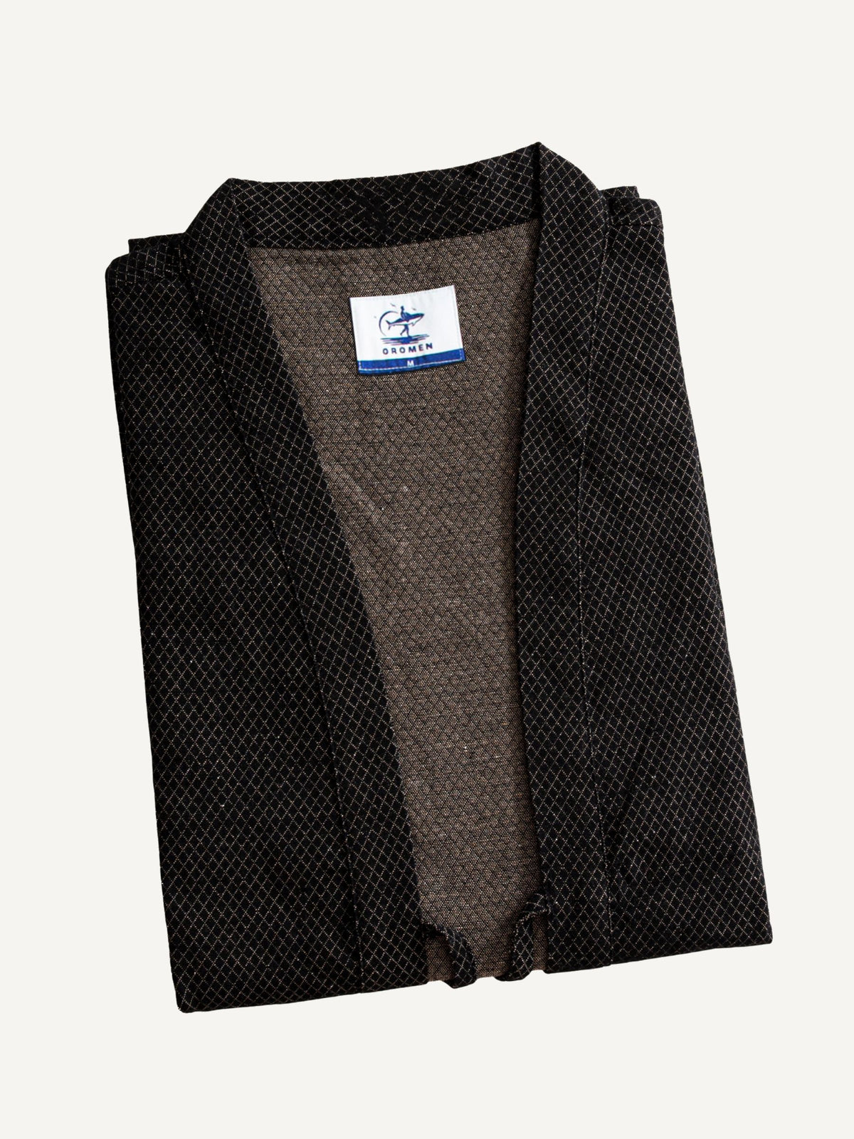 Folded view of OROMEN Dragon Scale Woven Haori Kimono