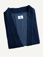 Folded view of OROMEN Indigo Sashiko Haori Kimono