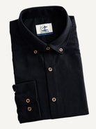 Folded view of OROMEN Ink Wash Cotton-Linen Shirt