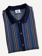 Folded view of OROMEN Savile Herringbone Knit Shirt