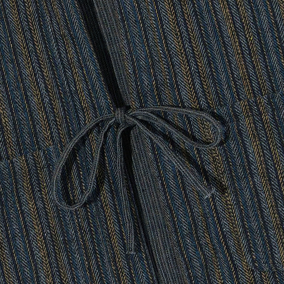 Front View Wearing - Reversible Striped Kimono Japanese Coat Styling