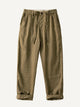 Front flat lay view of OROMEN Herringbone Weave Linen Trousers