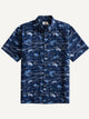 Front flat lay view of OROMEN Hokusai Kairin Shirt in navy