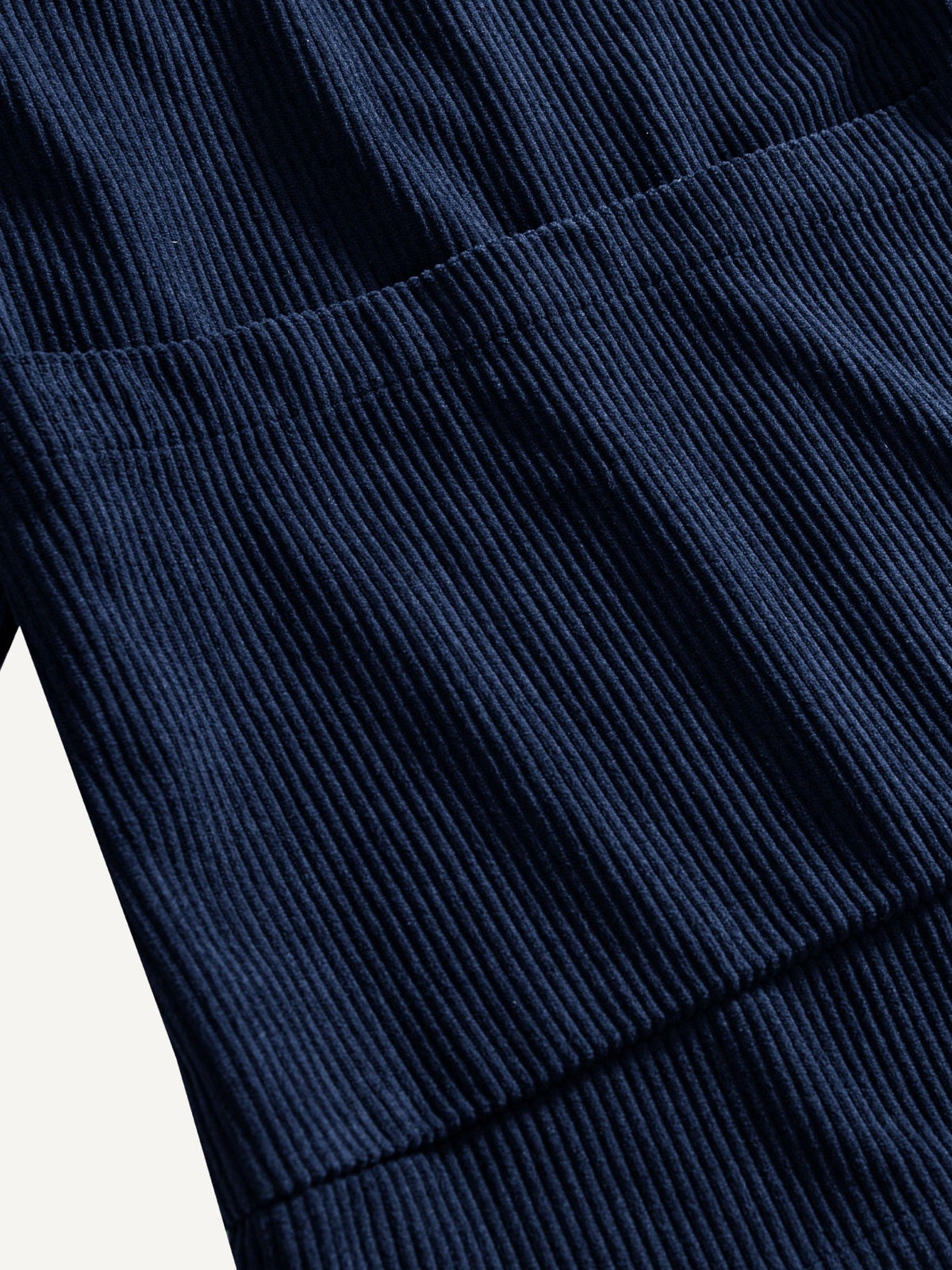 Front pocket detail of OROMEN Mottainai corduroy haori kimono jacket