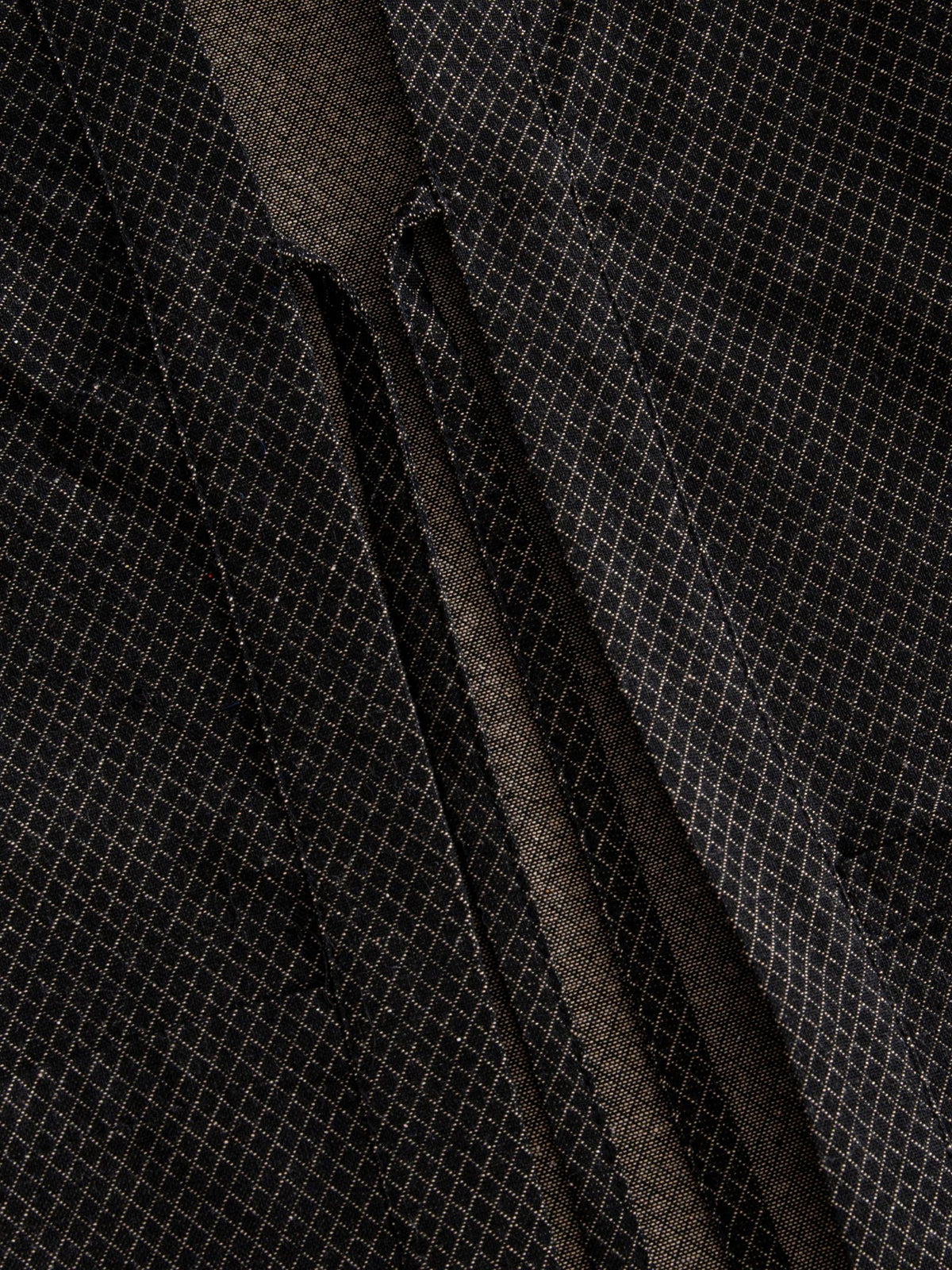 Front tie closure detail on OROMEN Dragon Scale Woven Haori Kimono