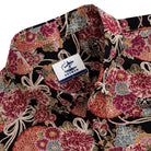 Front view of OROMEN Chrysanthemums shirt with hand-painted floral design