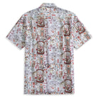 Hand-painted print detail showing Edo-period merchant scroll motifs