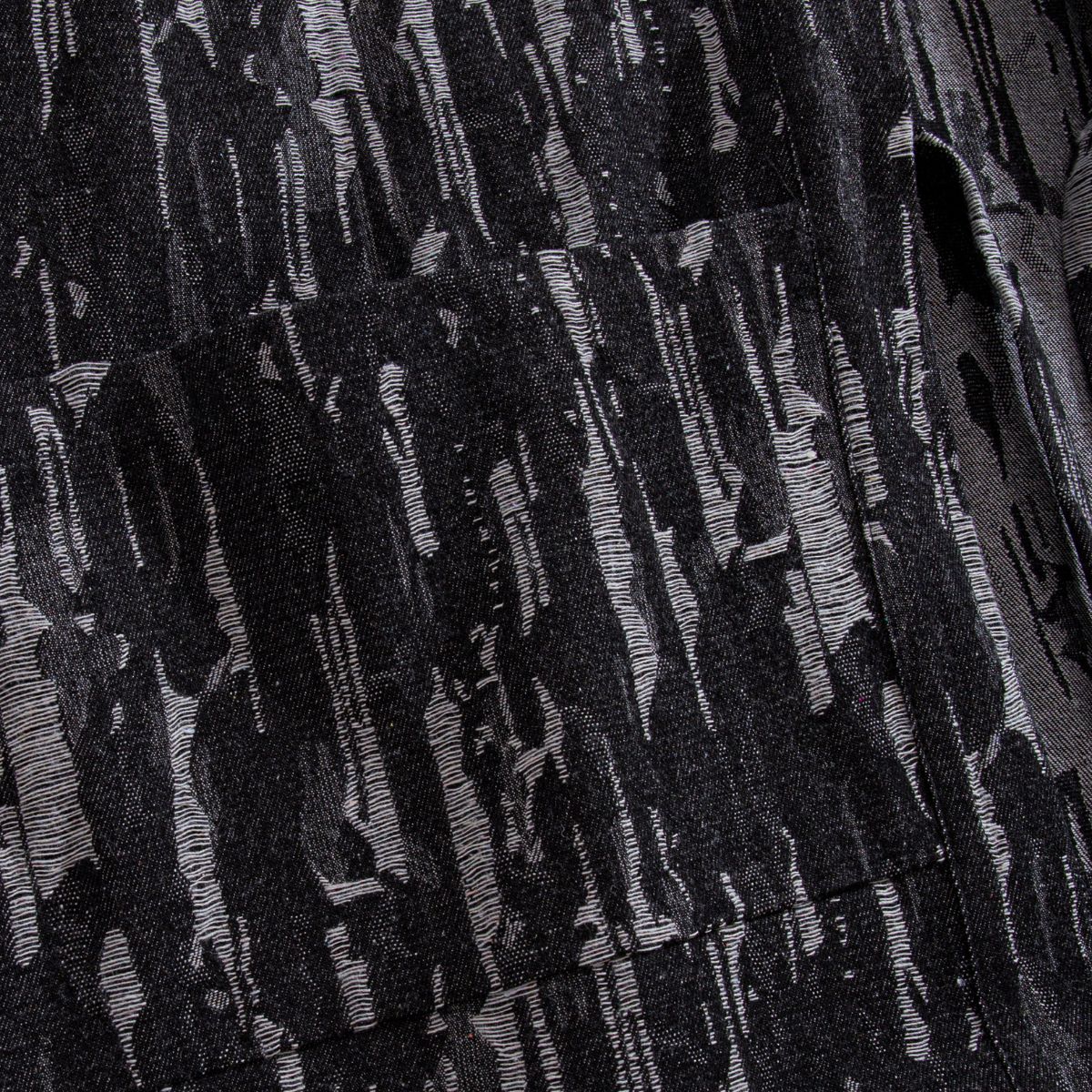 Hidden side pocket detail, OROMEN Crackle Kimono Jacket, flush seam pocket, 100% cotton