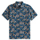 Honeysuckle Vines botanical shirt - hand-painted golden floral print aloha shirt by OROMEN