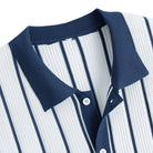 Ice Silk Jacquard Knit Polo Shirt – Back View