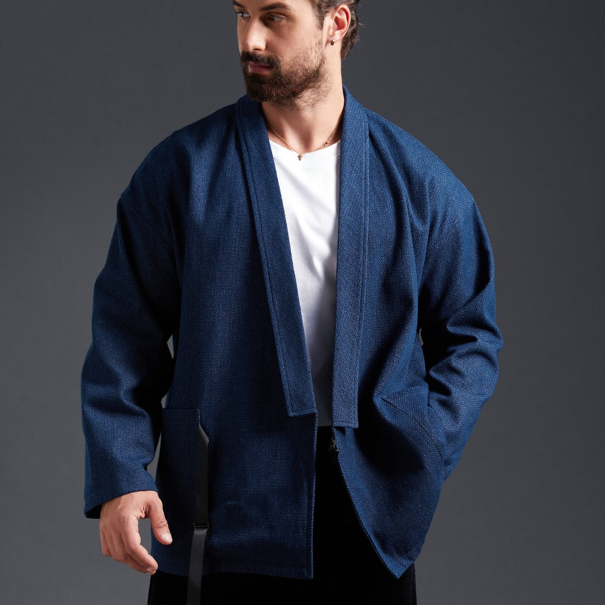 Indigo Kimono Haori – OROMEN