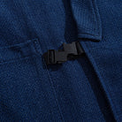 Indigo Dyed Kimono Haori Detail - Traditional Japanese Dyeing Process on Cotton Fabric