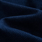 Indigo Denim Haori – Close-Up of Sashiko-Inspired Cotton-Linen Weave Texture