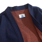 Japanese haori jacket front view - handmade double-dyed cotton kimono coat
