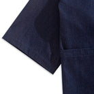 Japanese haori jacket styling - blue orange reversible kimono casual outerwear