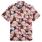 Japanese sakura temari ball ukiyo-e cotton shirt front view