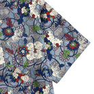 Lotus Flower aloha shirt short sleeve showing Chinese landscape artistry detail