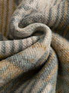 Macro view of the soft, tactile patterned fabric